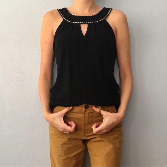 Joyous & Free Tops - Joyous & Free vintage halter top black & white